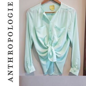 💚Anthropologie Maeve Mint Blouse